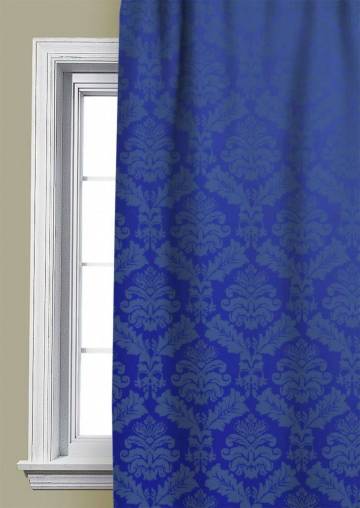 Lisboa blå klassisk gardin